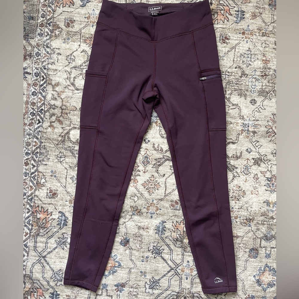 L.L.Bean women’s  primaLoft thermStretch Fleece pocket thights, midrise - Picture 3 of 6